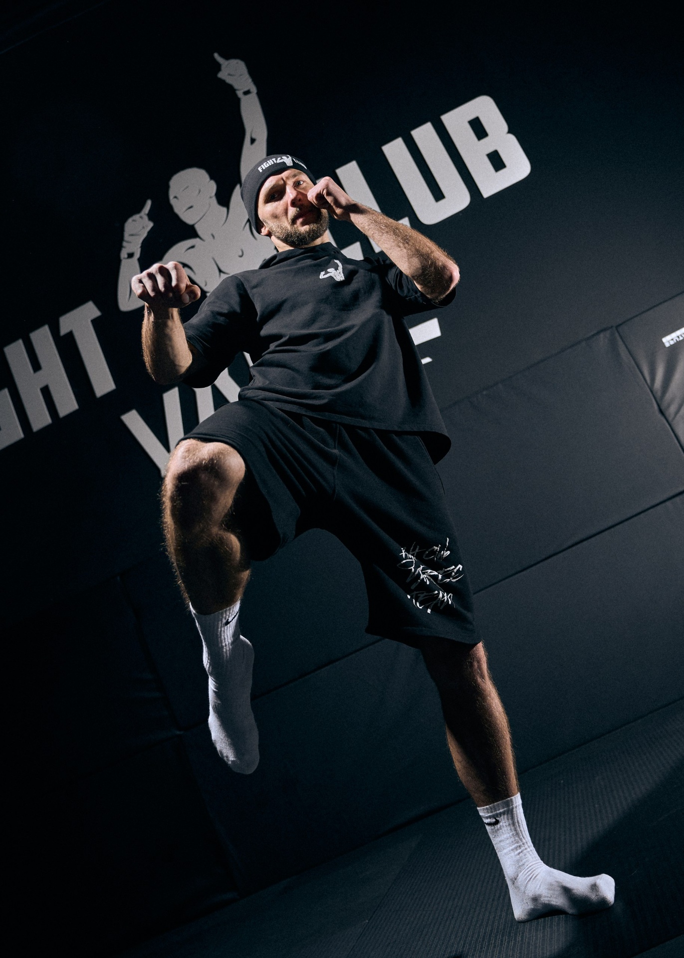 Coach Dzmitry mid-kick training